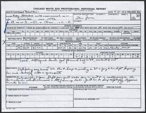 Mickey Morandini scouting report, 1990 July 21