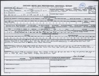 Mike Mordecai scouting report, 1990