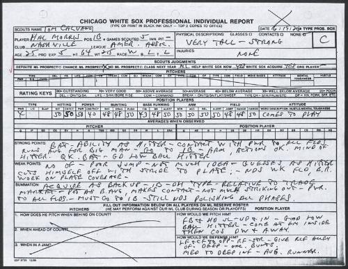 Hal Morris scouting report, 1990 June 19