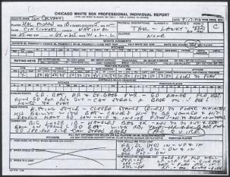 Hal Morris scouting report, 1990 September 17