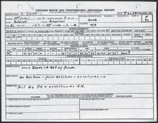 Matt Nokes scouting report, 1989 September 22