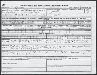 Randy Nosek scouting report, 1989 July 10