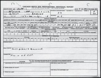 Edwin Nunez scouting report, 1989 September 22