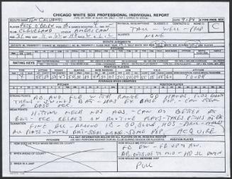 Pete O'Brien scouting report, 1989 September