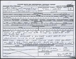 Paul O'Neill scouting report, 1990 September 17