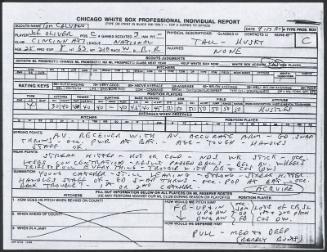 Joe Oliver scouting report, 1990 September 17