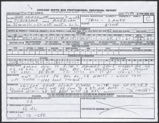 Jesse Orosco scouting report, 1989 September