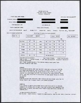 Jim Parque scouting report, 1997 March 01