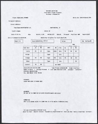 Carl Pavano scouting report, 1994 April 11