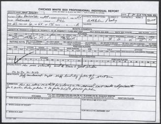 John Pawlowski scouting report, 1990 August 20