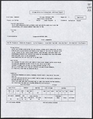 Jay Payton scouting report, 1995 June 22