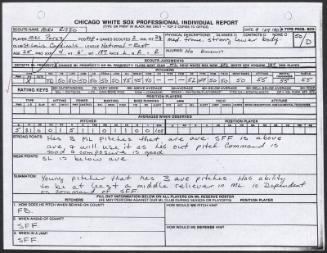 Mike Perez scouting report, 1990 September 24