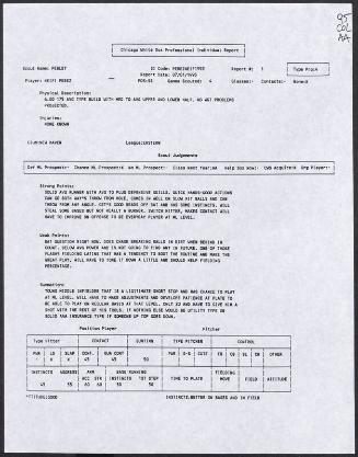 Neifi Perez scouting report, 1995 July 01