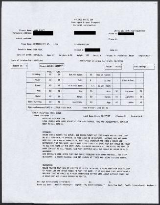 Adam Piatt scouting report, 1997 February 27