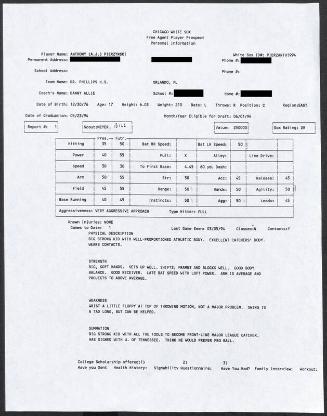 A.J. Pierzynski scouting report, 1994 March 05