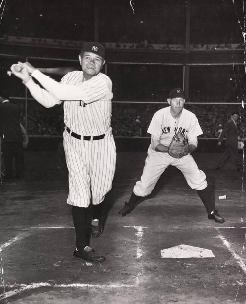 Babe Ruth Number Retirement Ceremony photograph, 1948 June 13