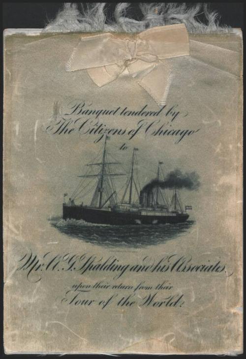 Citizens of Chicago Banquet for A.G. Spalding and Associates program, 1889 April 19