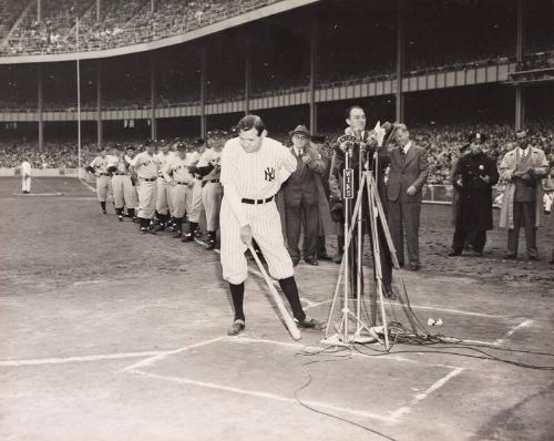 Babe Ruth Jersey Retirement Ceremony photograph, 1948 June 13