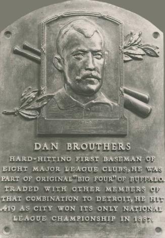 Dan Brouthers Plaque photograph, between 1945 and 1950