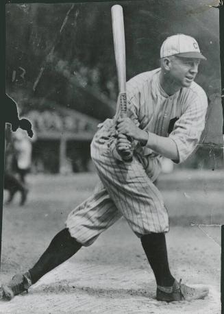 Tris Speaker Batting photograph, between 1916 and 1919