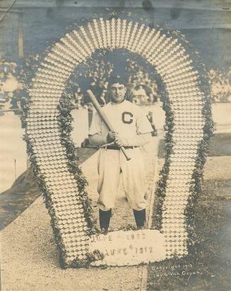 Nap Lajoie Poses with Bat photograph, 1912 June 04