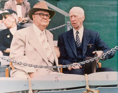 Connie Mack at His Last World Series Game photograph,1954 September 30