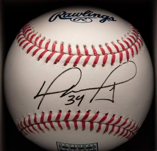 David Ortiz Autographed ball, 2022 May 03