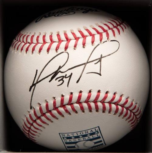 David Ortiz Autographed ball, 2022 May 03