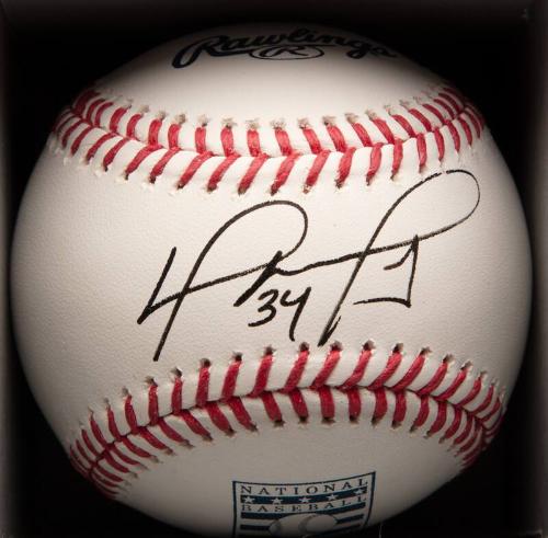 David Ortiz Autographed ball, 2022 May 03