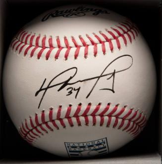 David Ortiz Autographed ball, 2022 May 03