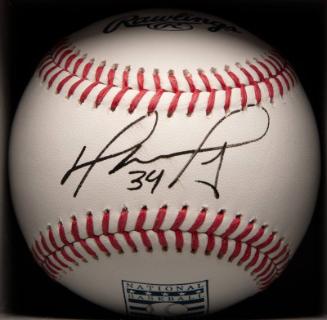 David Ortiz Autographed ball, 2022 May 03