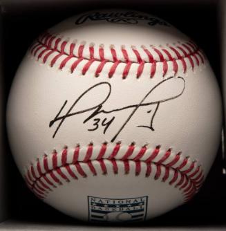 David Ortiz Autographed ball, 2022 May 03