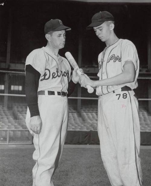 Charlie Gehringer and Chuck Mead photograph, 1952 August 15