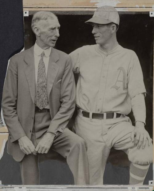 Connie Mack and Lefty Grove, 1928 September 12