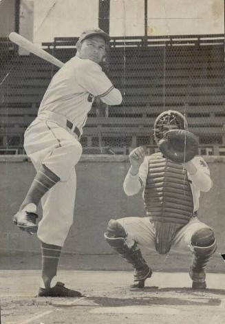 Mel Ott Batting photograph, 1940 or 1941