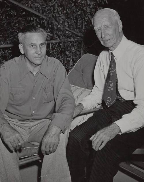 Connie Mack and Paul C. Fritsinger photograph, 1952 August 02