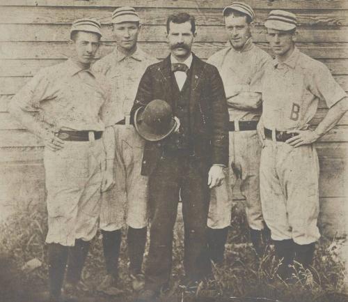 Willie Keeler, Hughie Jennings, Joe Murphy, Joe Kelley, and John McGraw photograph