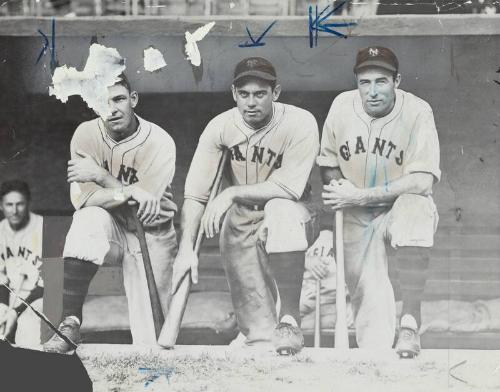 Mel Ott and Leo Durocher photograph, probably 1942