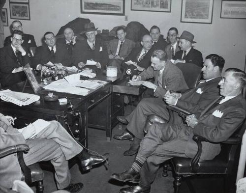 Mel Ott with Soldiers photograph, 1944