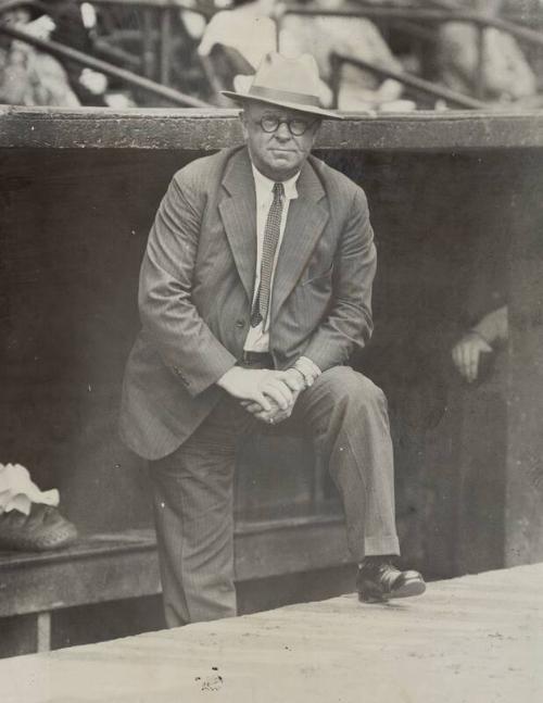 Wilbert Robinson Dugout photograph, 1930 September 15