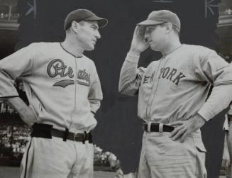 Pie Traynor with Unidentified Player photograph, probably 1938