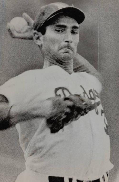 Sandy Koufax Pitching photograph, 1966 June 14