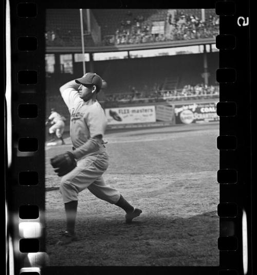 Whit Wyatt Pitching negative, probably 1940