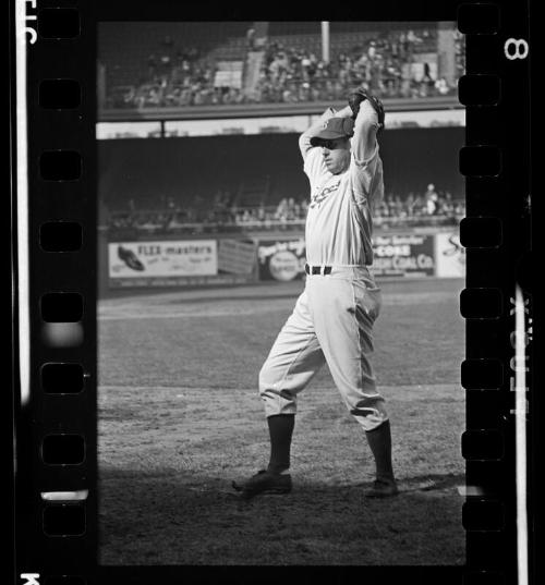 Whit Wyatt Pitching negative, probably 1940