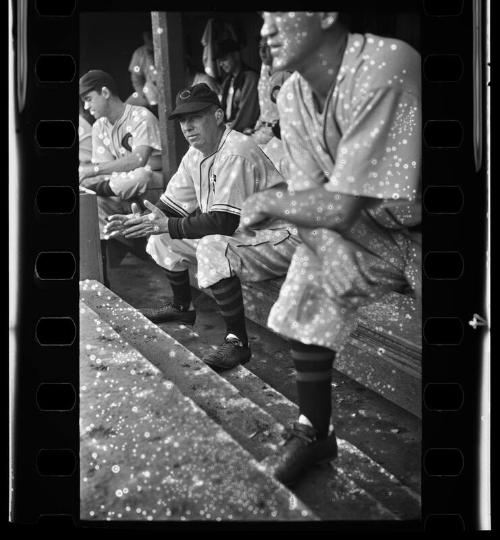 Ossie Vitt Dugout negative, probably 1940