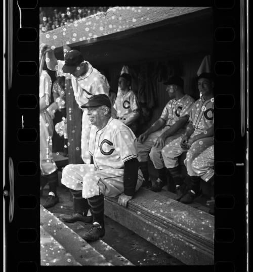 Ossie Vitt Dugout negative, probably 1940