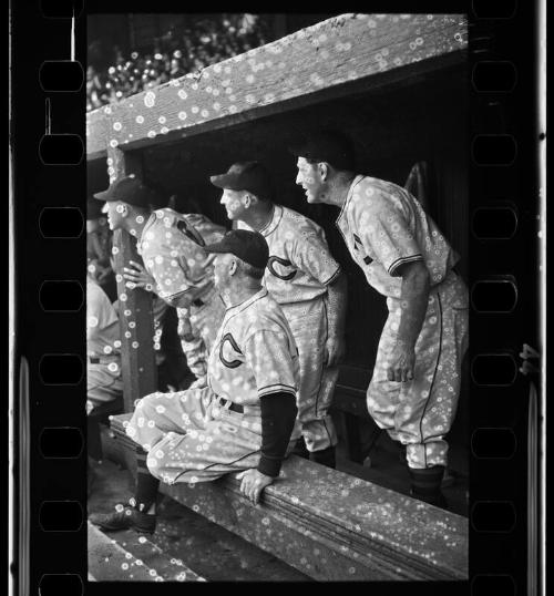 Ossie Vitt Dugout negative, probably 1940