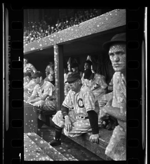 Ossie Vitt Dugout negative, probably 1940