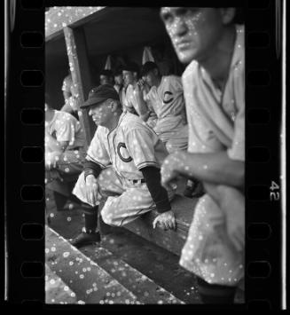 Ossie Vitt Dugout negative, probably 1940