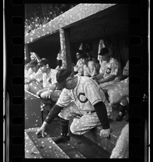 Ossie Vitt Dugout negative, probably 1940